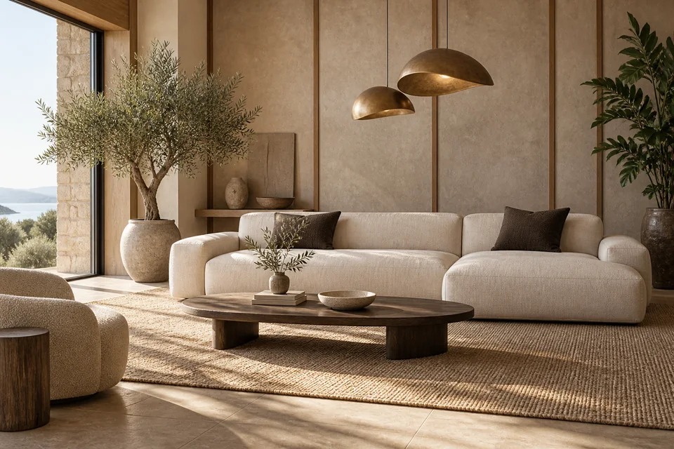 Illustrative interior with decorative objects